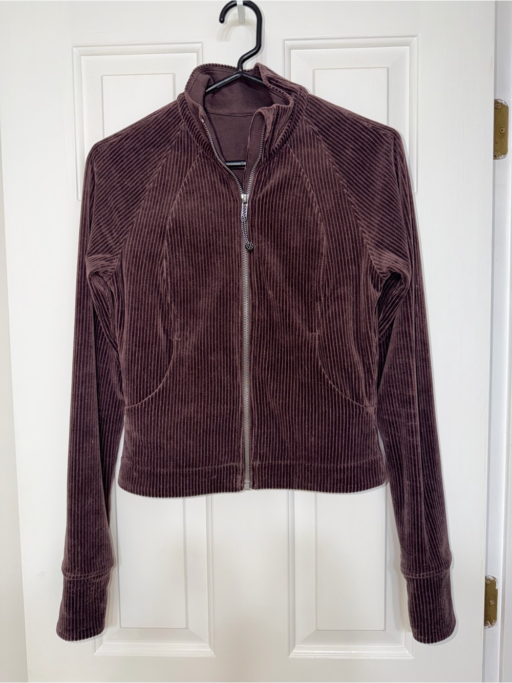 lululemon athletica Ribbed Full-Zip Jacket in Deep Brown
